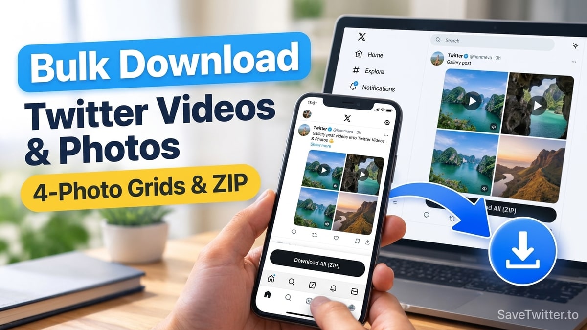 How to Download Multiple Videos and Photos from Twitter (X) Threads & Grids