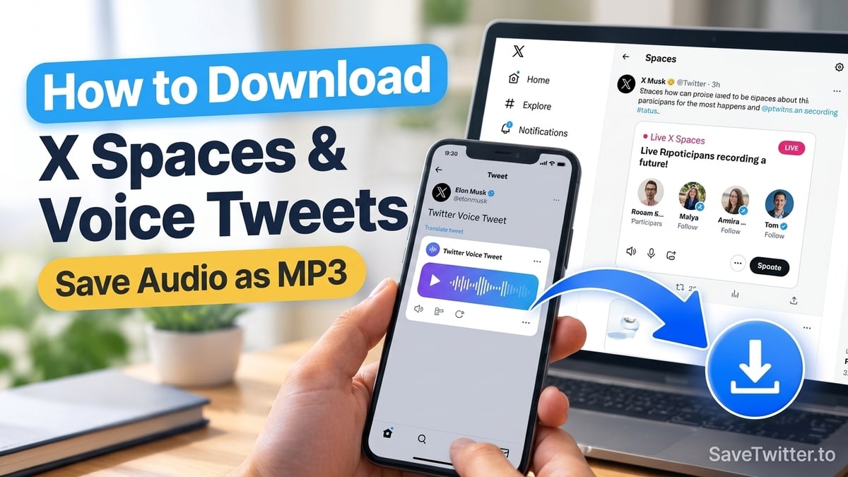 How to Download Twitter (X) Voice Tweets, Audio Clips & X Spaces Highlights