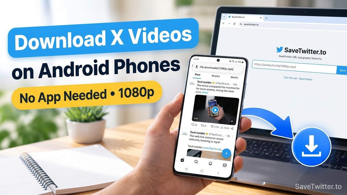 How to Download Twitter (X) Videos on Android Phone & Tablet (No App Needed)
