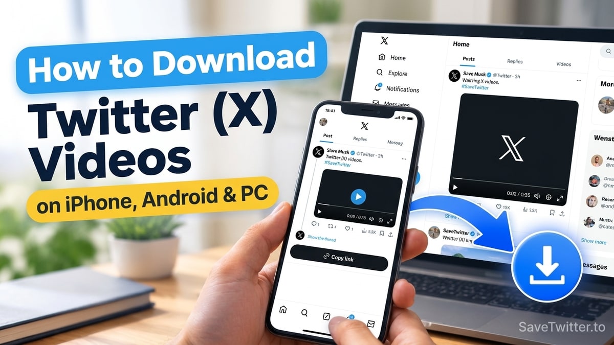 How to Download Twitter (X) Videos on iPhone, Android, and PC in 1080p HD
