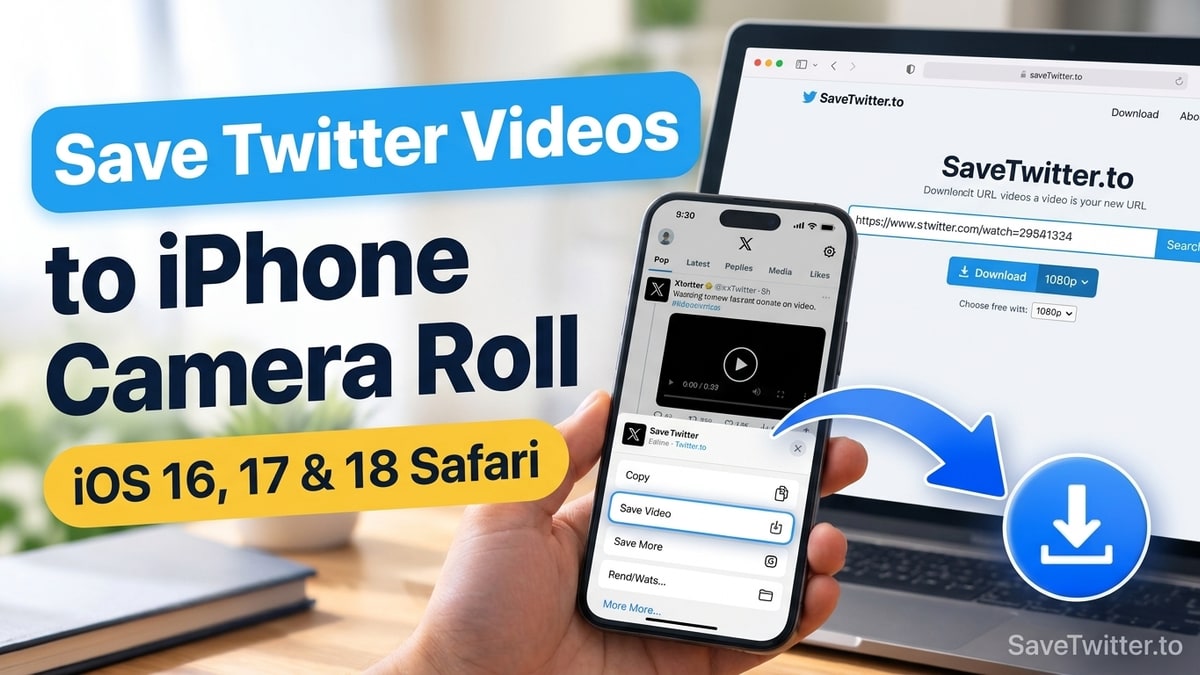 How to Save Twitter (X) Videos to Your iPhone Camera Roll (iOS 16, 17 & 18)