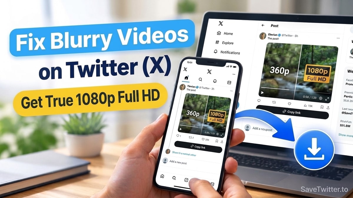Why Downloaded Twitter (X) Videos Look Blurry — And How to Get True 1080p HD